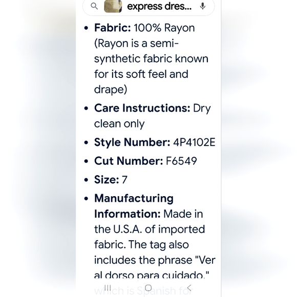 VINTAGE Express Floral Dress - Picture 7 of 7